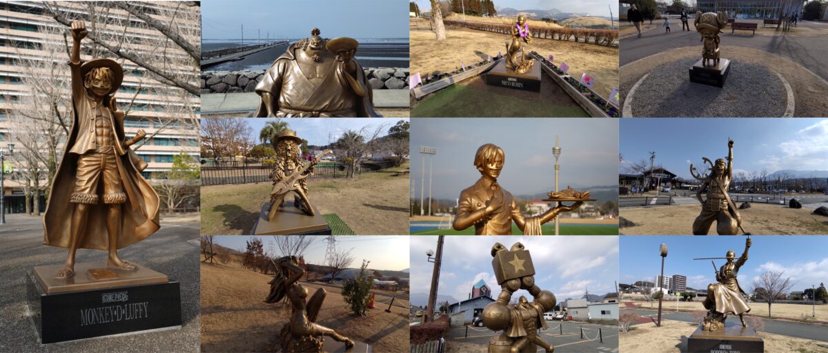 ONE PIECE Statues tour Tourism Gokanosho — Tour Guide Schingo